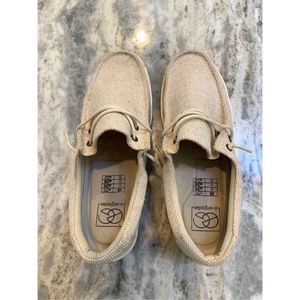 Taupe Canvas Shoes Size 9 #shoes